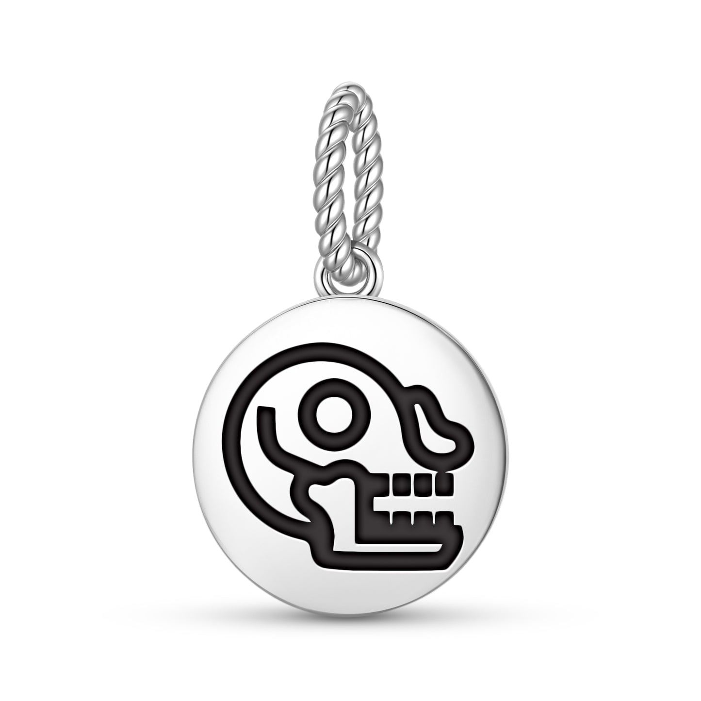Miquiztli Aztec Symbols Pendant Dangle Charm