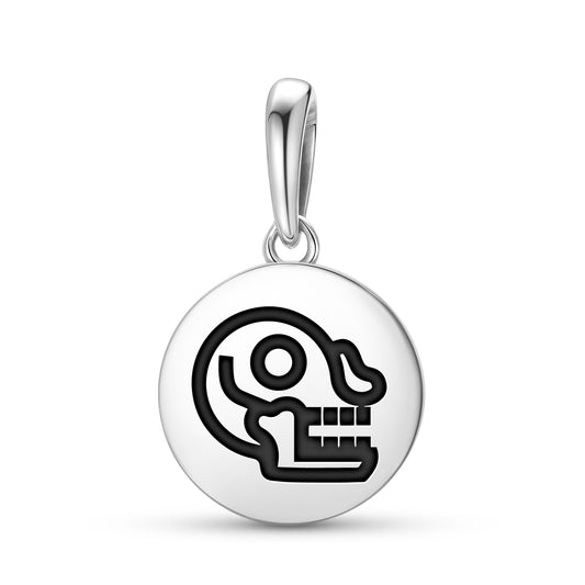 Miquiztli Aztec Symbols Pendant Dangle Charm