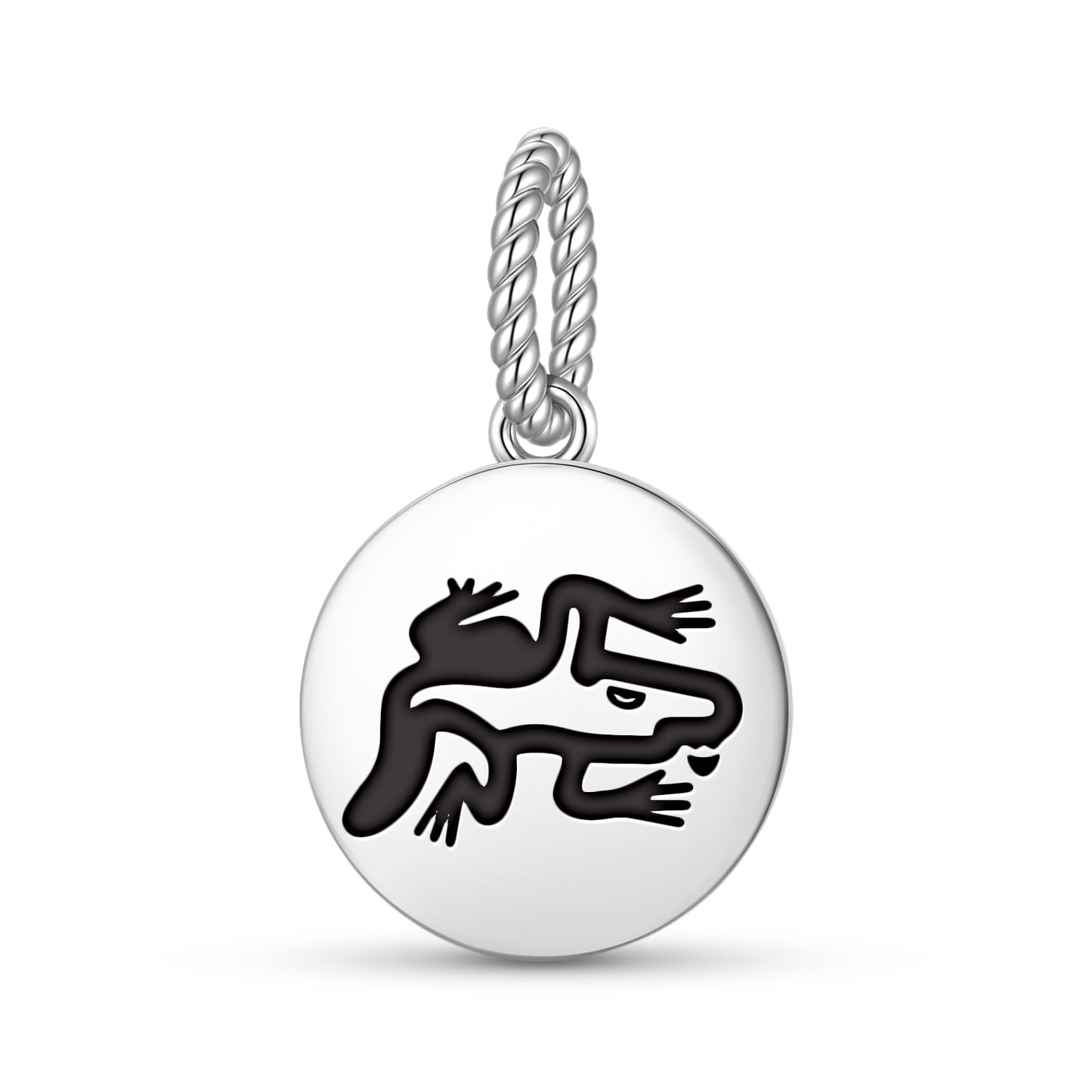 Cuetzpalin Aztec Symbols Pendant Dangle Charm