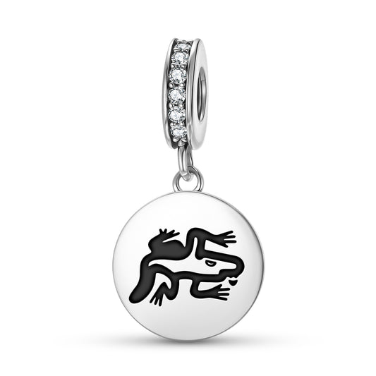 Cuetzpalin Aztec Symbols Pendant Dangle Charm