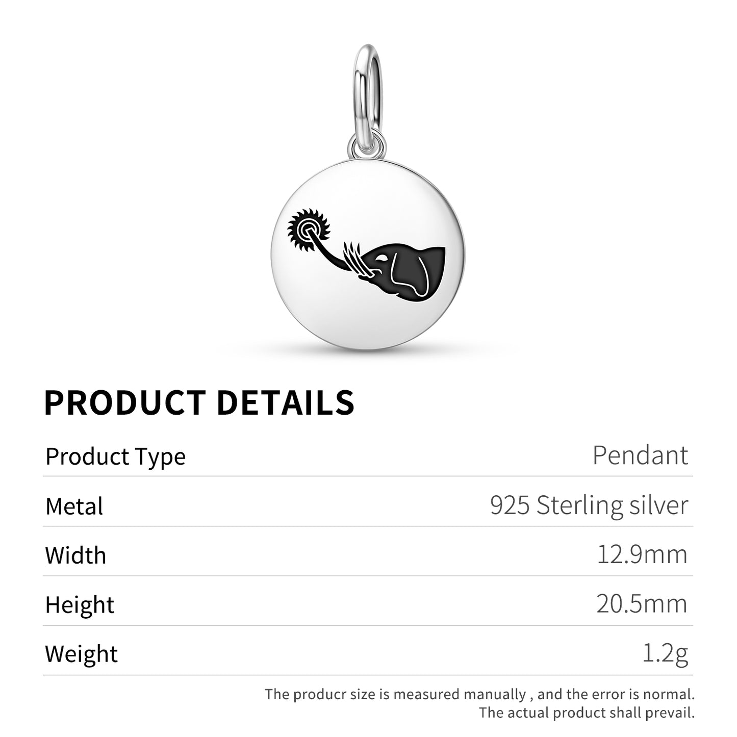 Airavarta – Six tusked Elephant Buddhist Symbols Pendant Dangle Charm