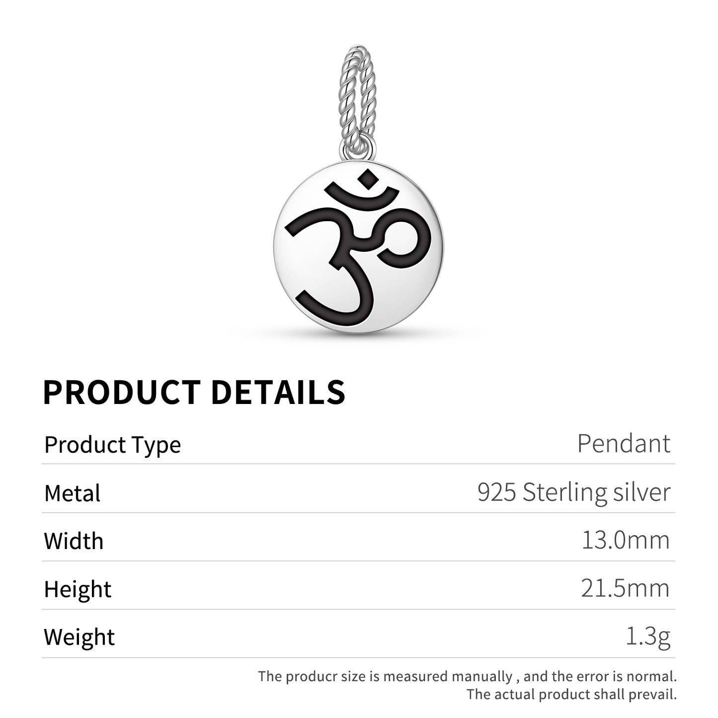 Om Buddhist Symbols Pendant Dangle Charm