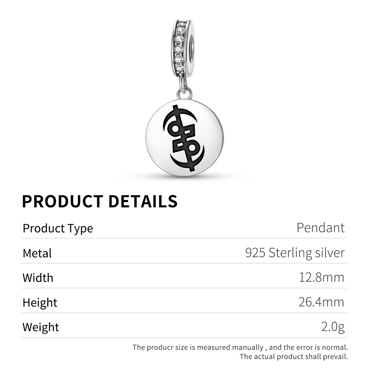 Okuafo Pa Adinkra Symbols Pendant Dangle Charm