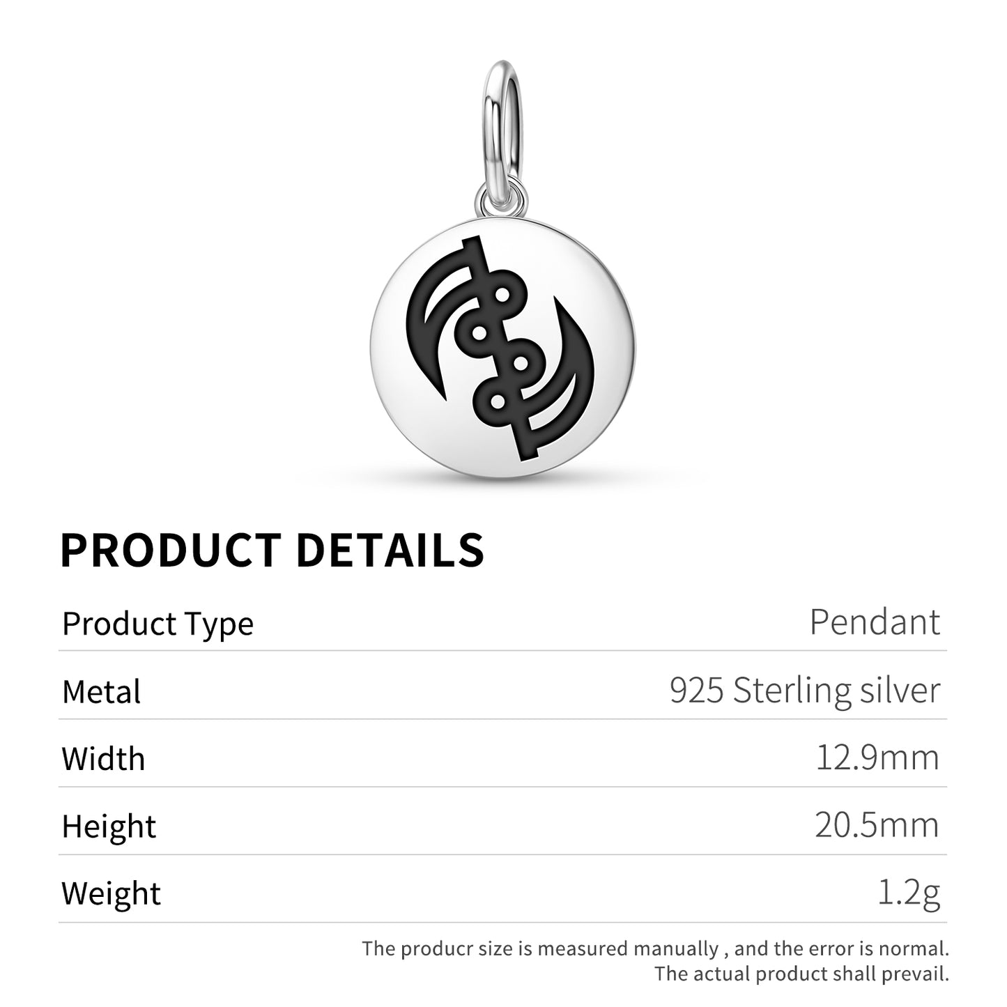 Gye Nyame Adinkra Symbols Pendant Dangle Charm