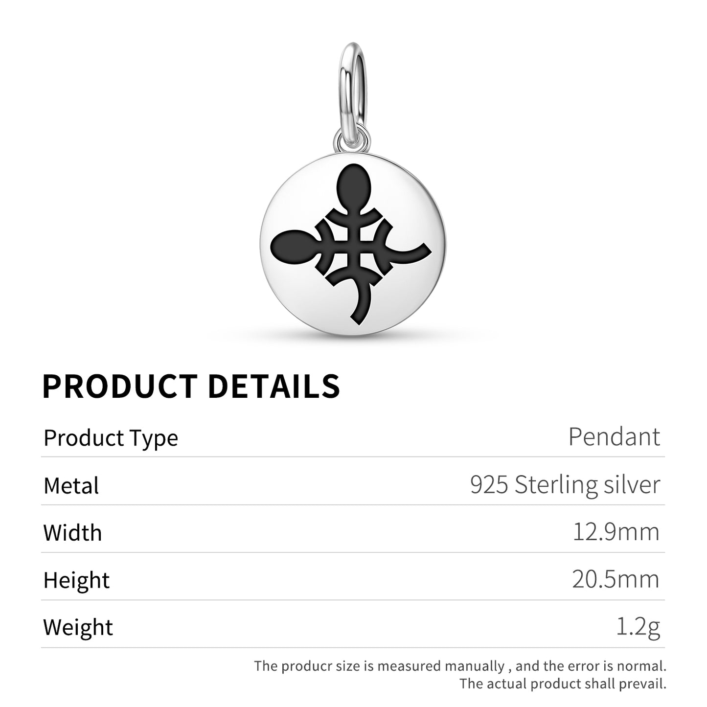 Funtumfunafu Denkyemfunafu Adinkra Symbols Pendant Dangle Charm