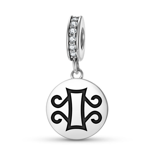 Tamfo Bebre Adinkra Symbols Pendant Dangle Charm