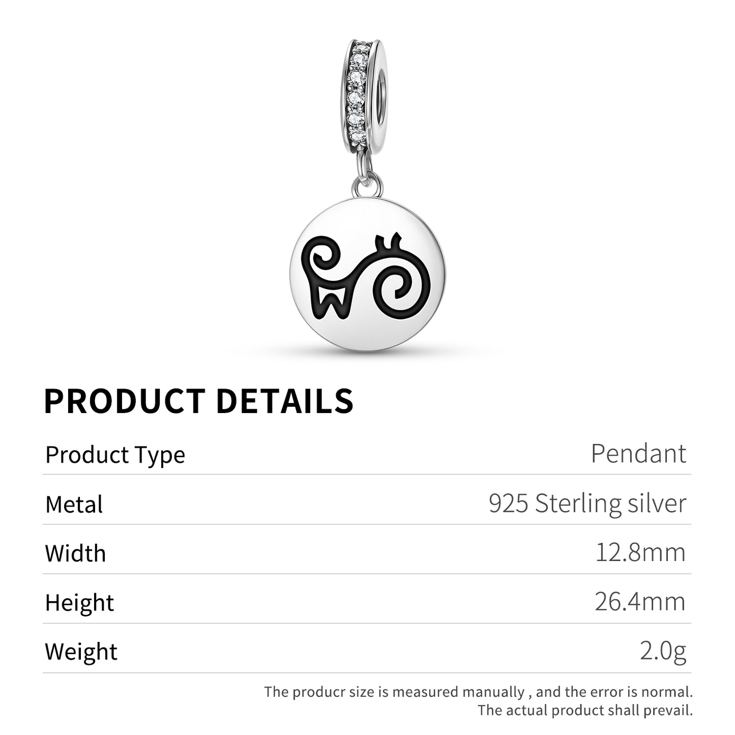 Ahoden Adinkra Symbols Pendant Dangle Charm