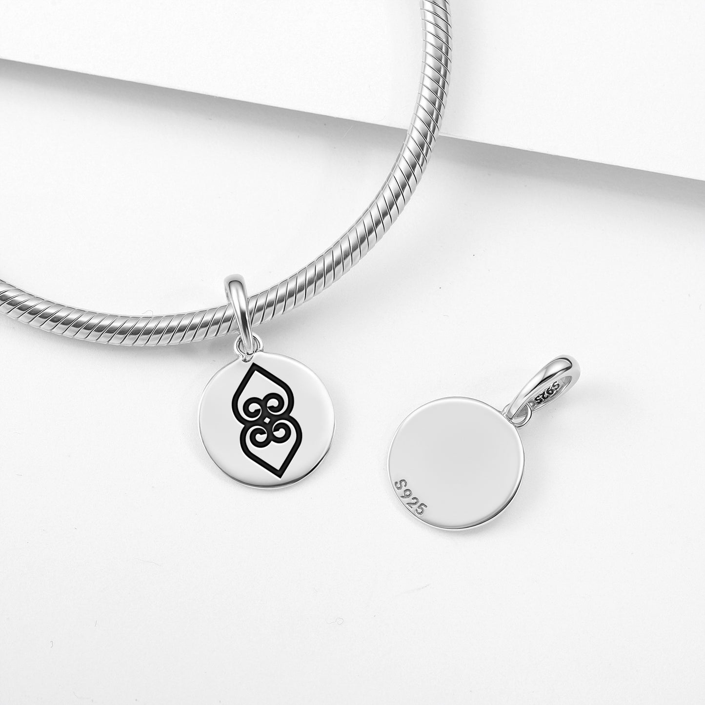 Asase Ye Duru Adinkra Symbols Pendant Dangle Charm