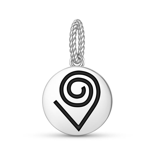Kokuromotie Adinkra Symbols Pendant Dangle Charm