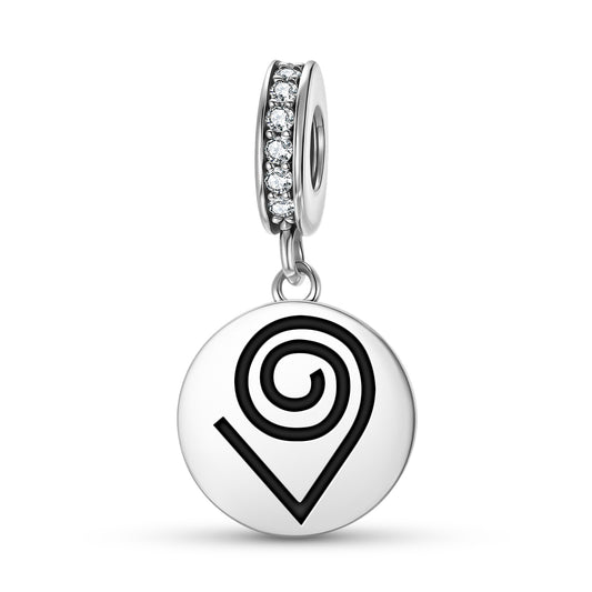 Kokuromotie Adinkra Symbols Pendant Dangle Charm
