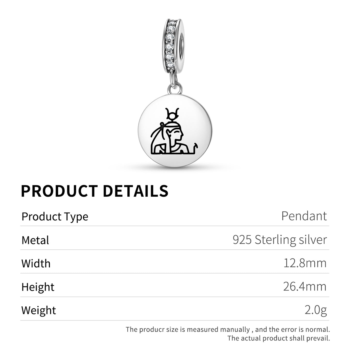Hathor Egyptian Symbols Pendant Dangle Charm