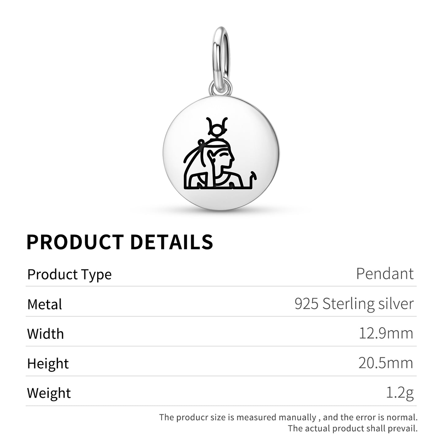 Hathor Egyptian Symbols Pendant Dangle Charm