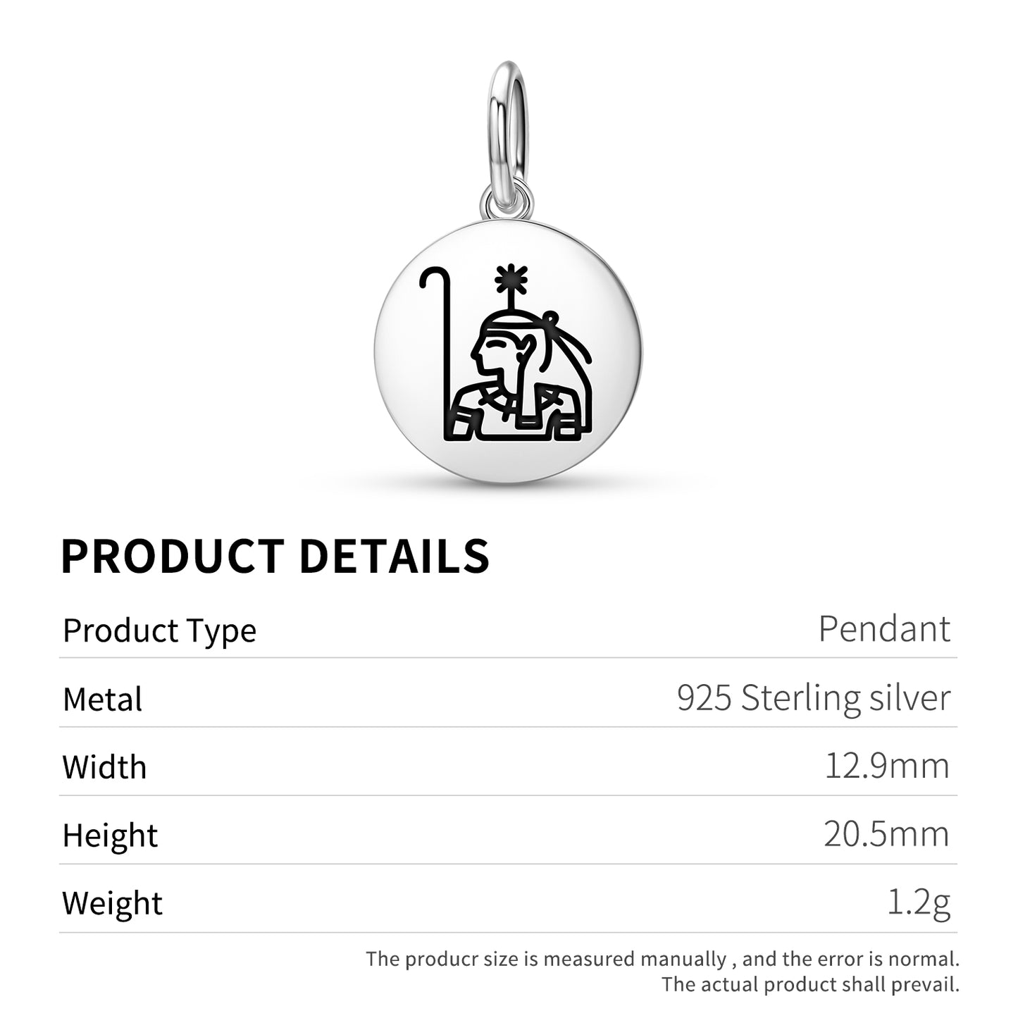 Seshat Egyptian Symbols Pendant Dangle Charm