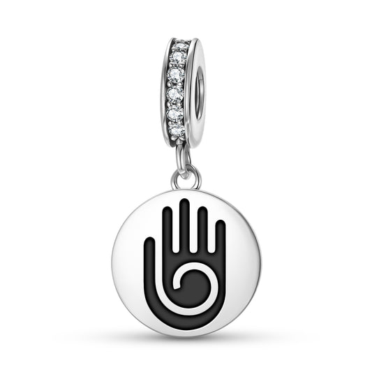 Healing Hand Hopi Symbols Pendant Dangle Charm