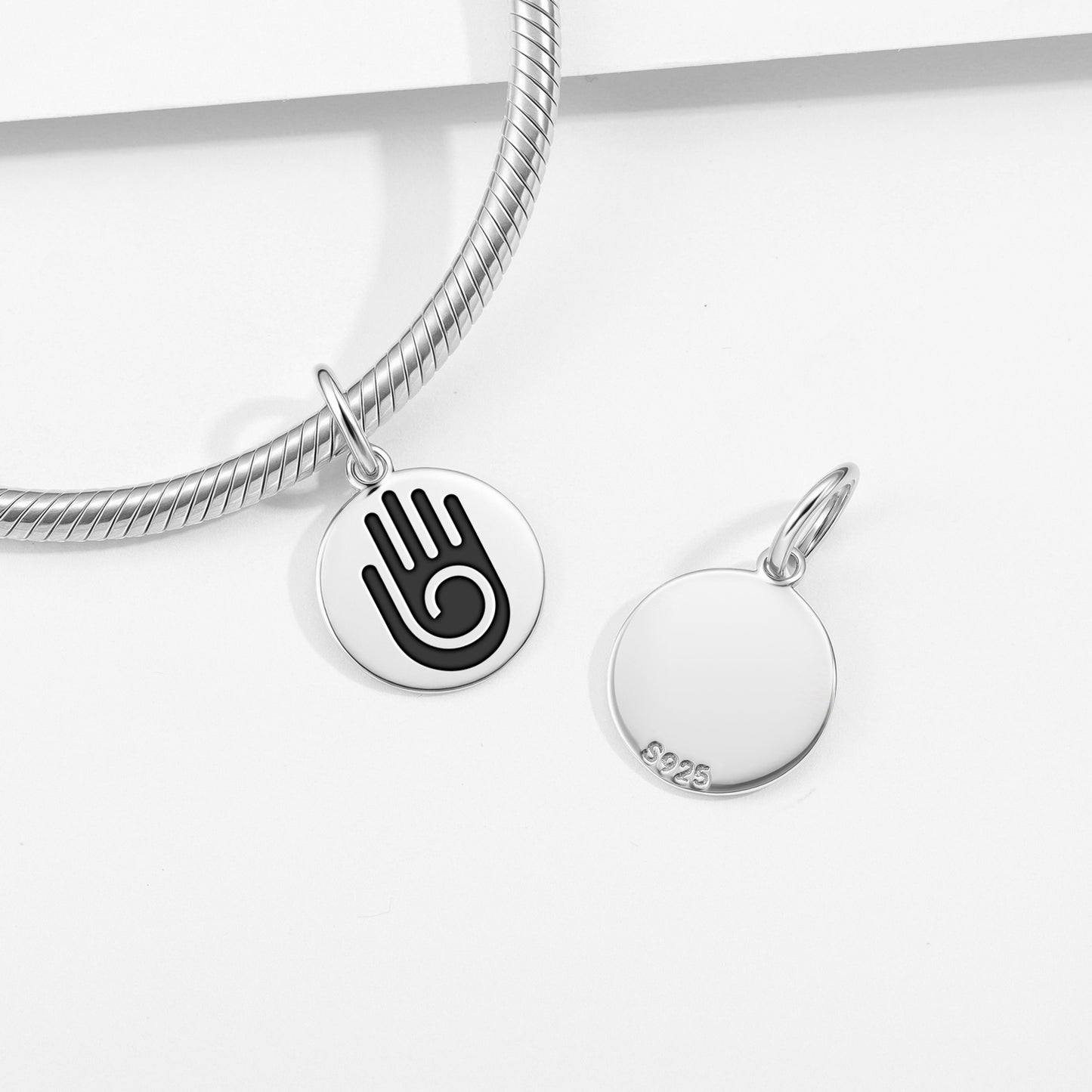 Healing Hand Hopi Symbols Pendant Dangle Charm