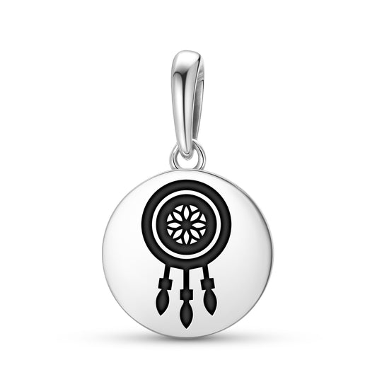 Dreamcatcher Lakota Sioux Symbols Pendant Dangle Charm