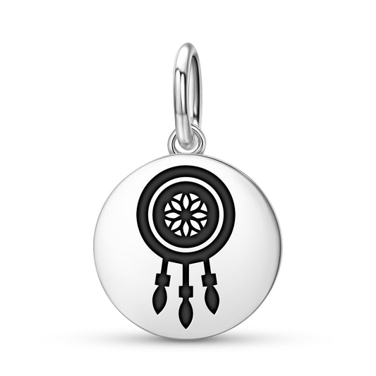 Dreamcatcher Lakota Sioux Symbols Pendant Dangle Charm