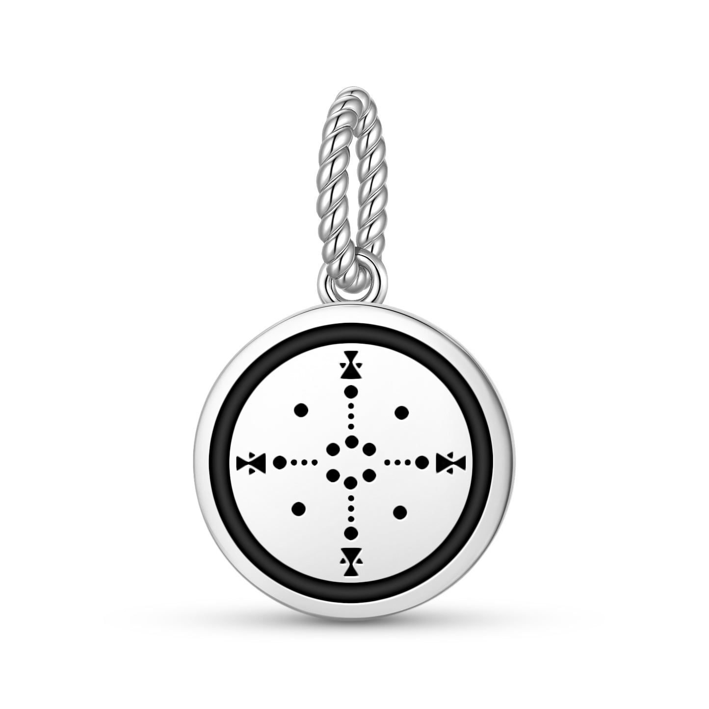 Medicine Wheel Four Huts Lakota Sioux Symbols Pendant Dangle Charm