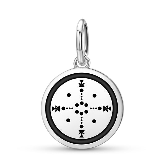 Medicine Wheel Four Huts Lakota Sioux Symbols Pendant Dangle Charm