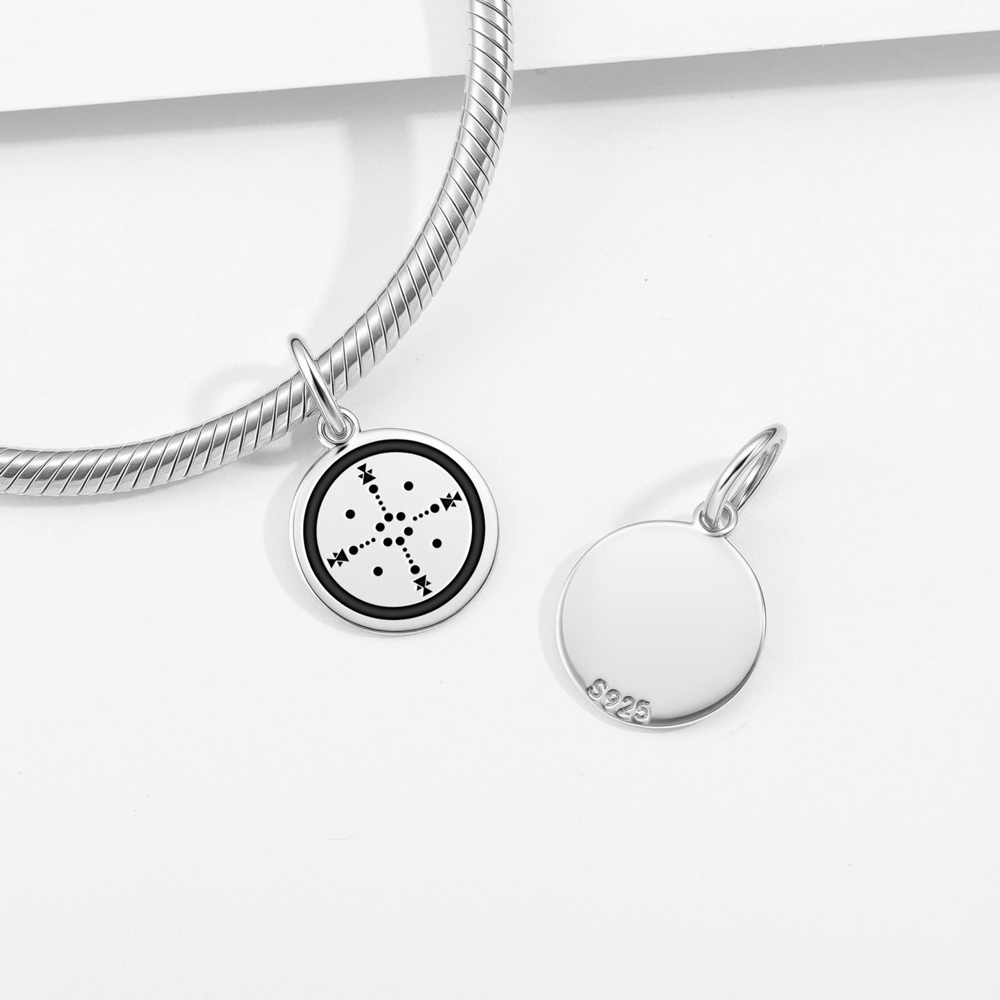 Medicine Wheel Four Huts Lakota Sioux Symbols Pendant Dangle Charm