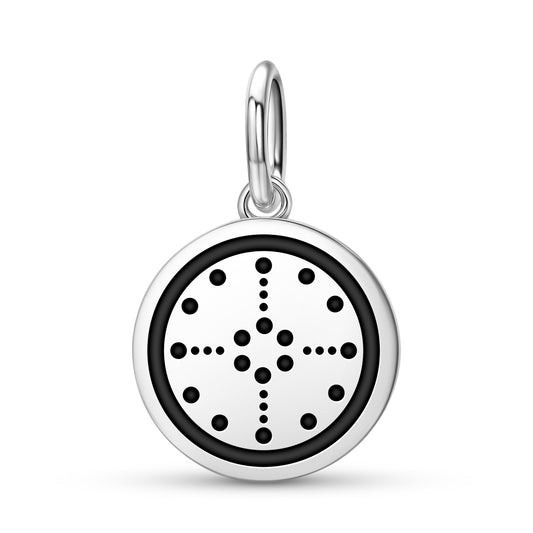 Stone Medicine Wheel Lakota Sioux Symbols Pendant Dangle Charm