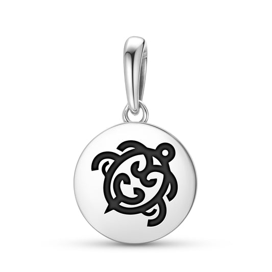 Koru Honu Maori Symbols Pendant Dangle Charm