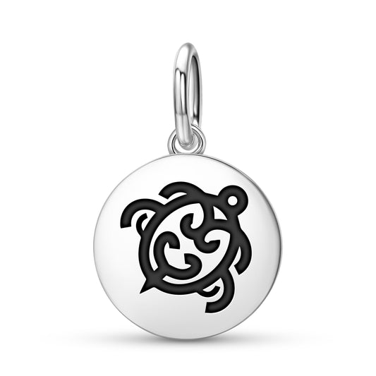 Koru Honu Maori Symbols Pendant Dangle Charm