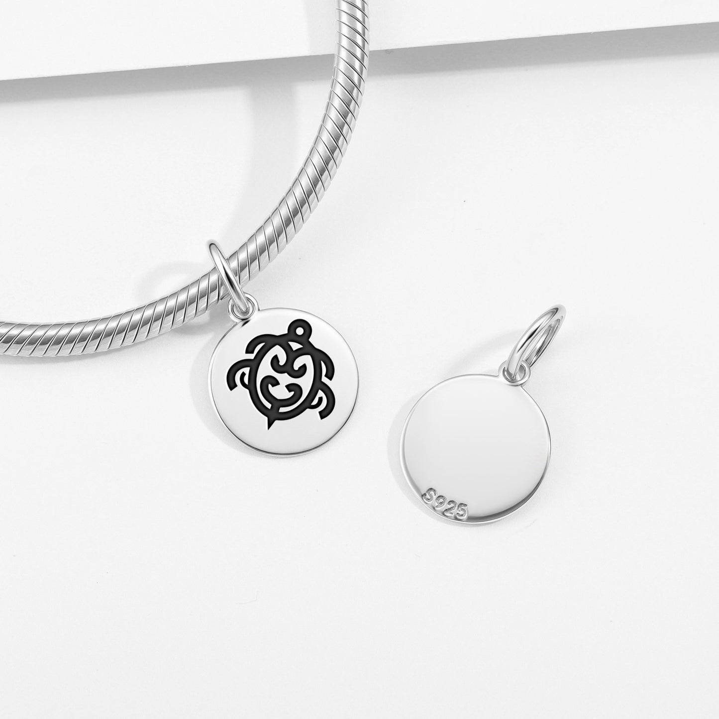 Koru Honu Maori Symbols Pendant Dangle Charm