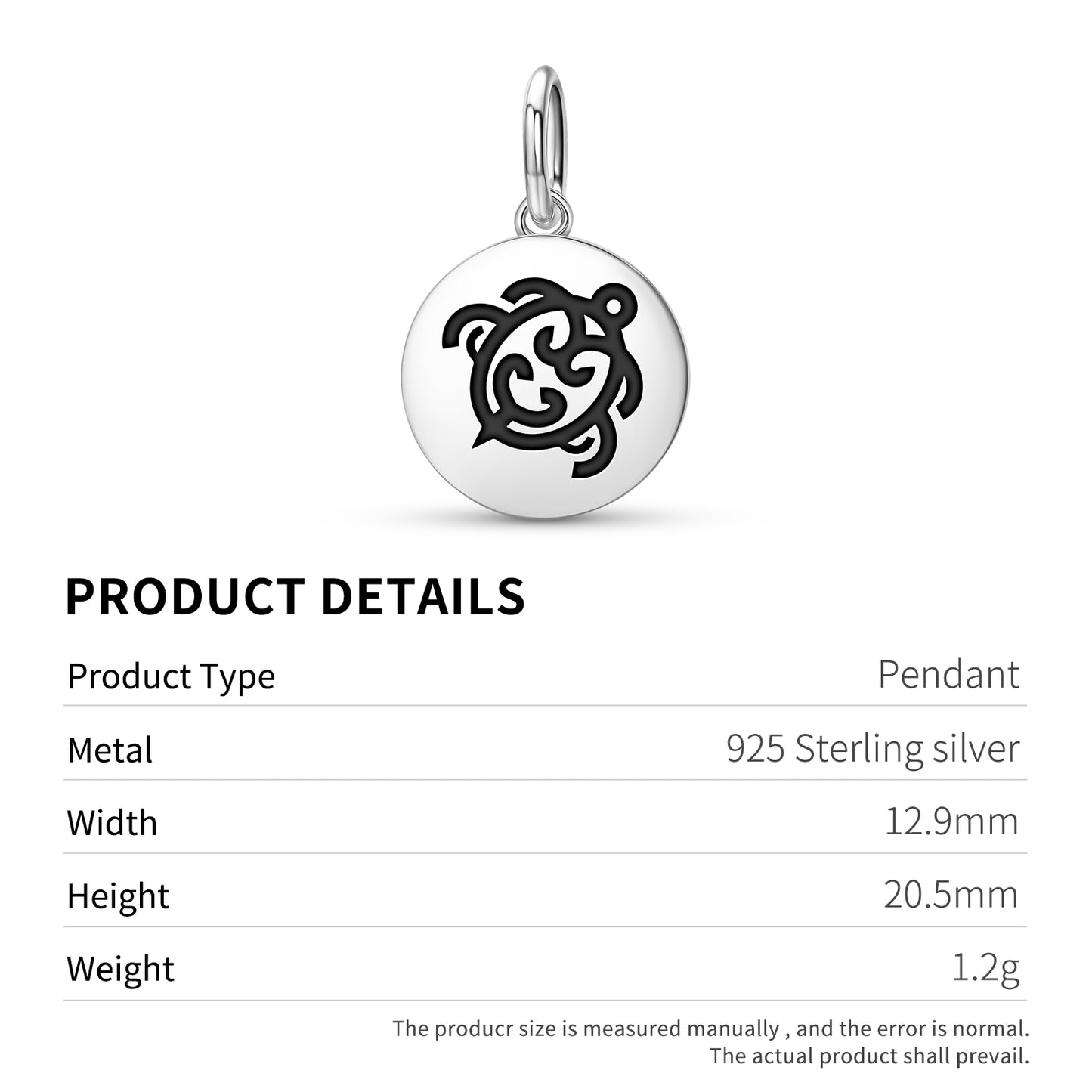 Koru Honu Maori Symbols Pendant Dangle Charm
