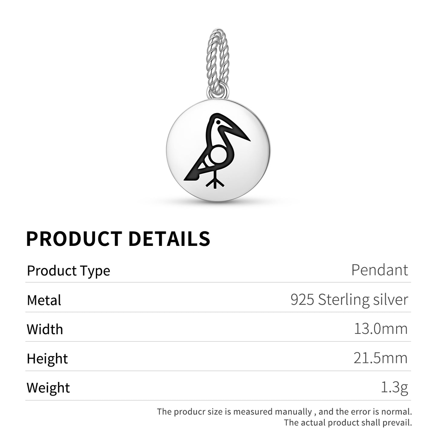Bird Taino Symbols Pendant Dangle Charm