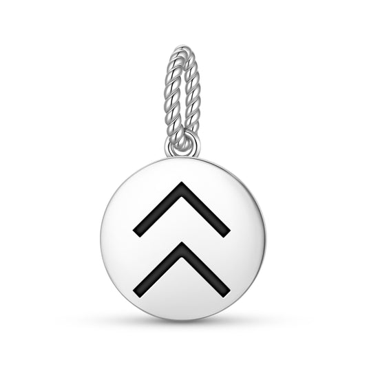Willingness to Succeed Native Rock Art Symbols Pendant Dangle Charm
