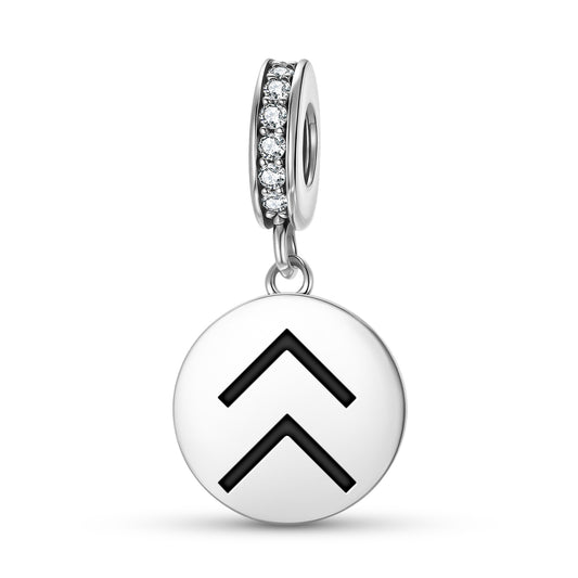 Willingness to Succeed Native Rock Art Symbols Pendant Dangle Charm