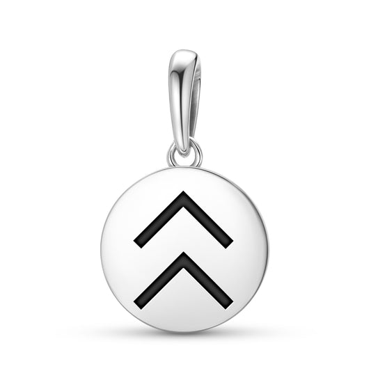 Willingness to Succeed Native Rock Art Symbols Pendant Dangle Charm