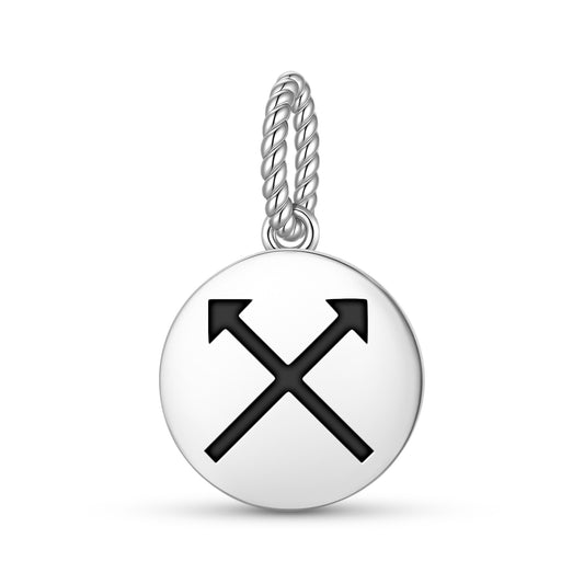 Friendship Native Rock Art Symbols Pendant Dangle Charm