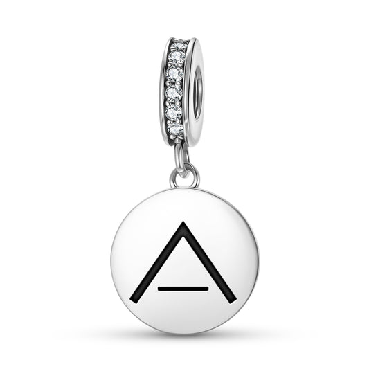 Calm Native Rock Art Symbols Pendant Dangle Charm