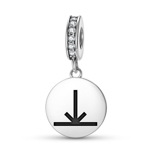 Joy Native Rock Art Symbols Pendant Dangle Charm