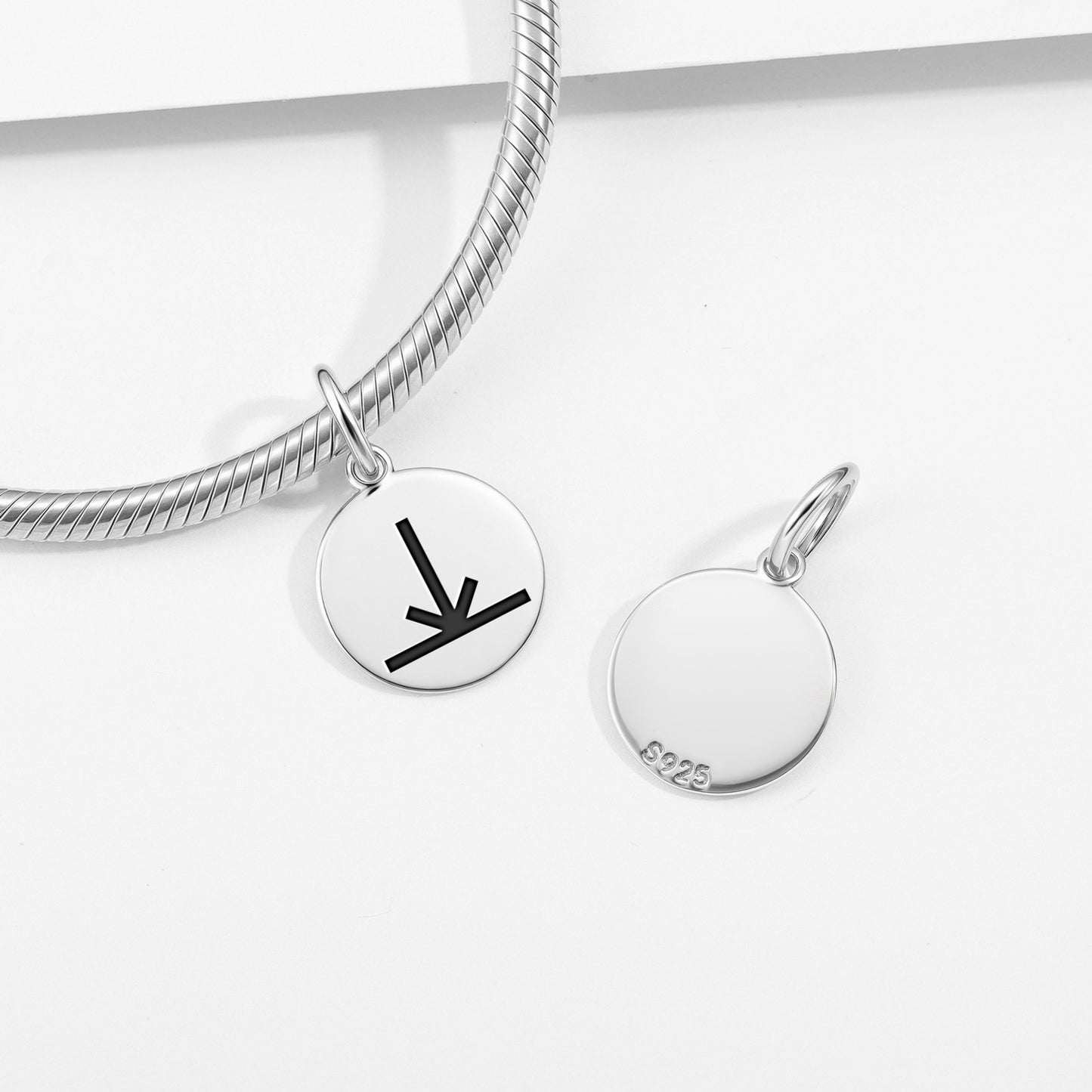 Joy Native Rock Art Symbols Pendant Dangle Charm