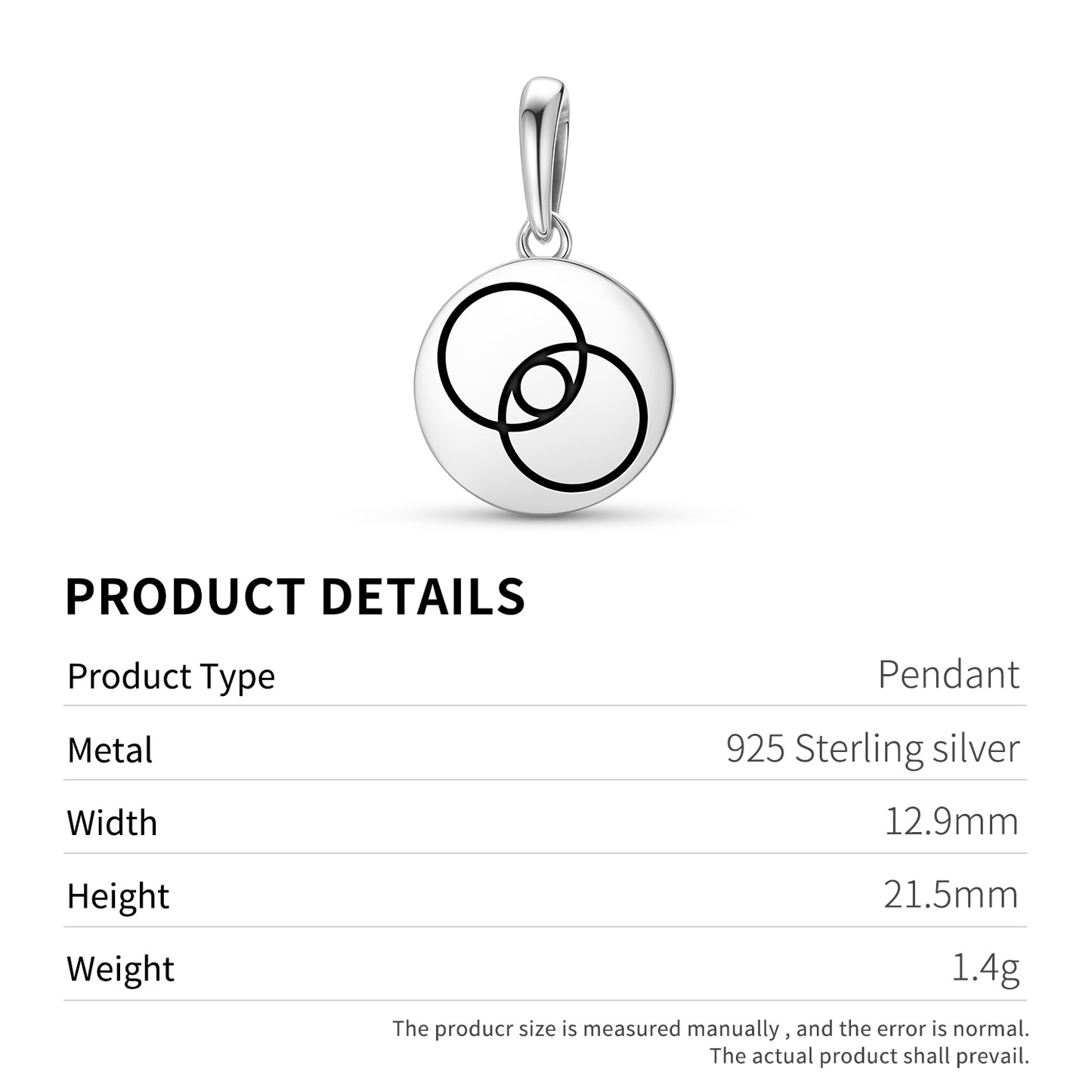 Tetrad Crop Circles Symbols Pendant Dangle Charm