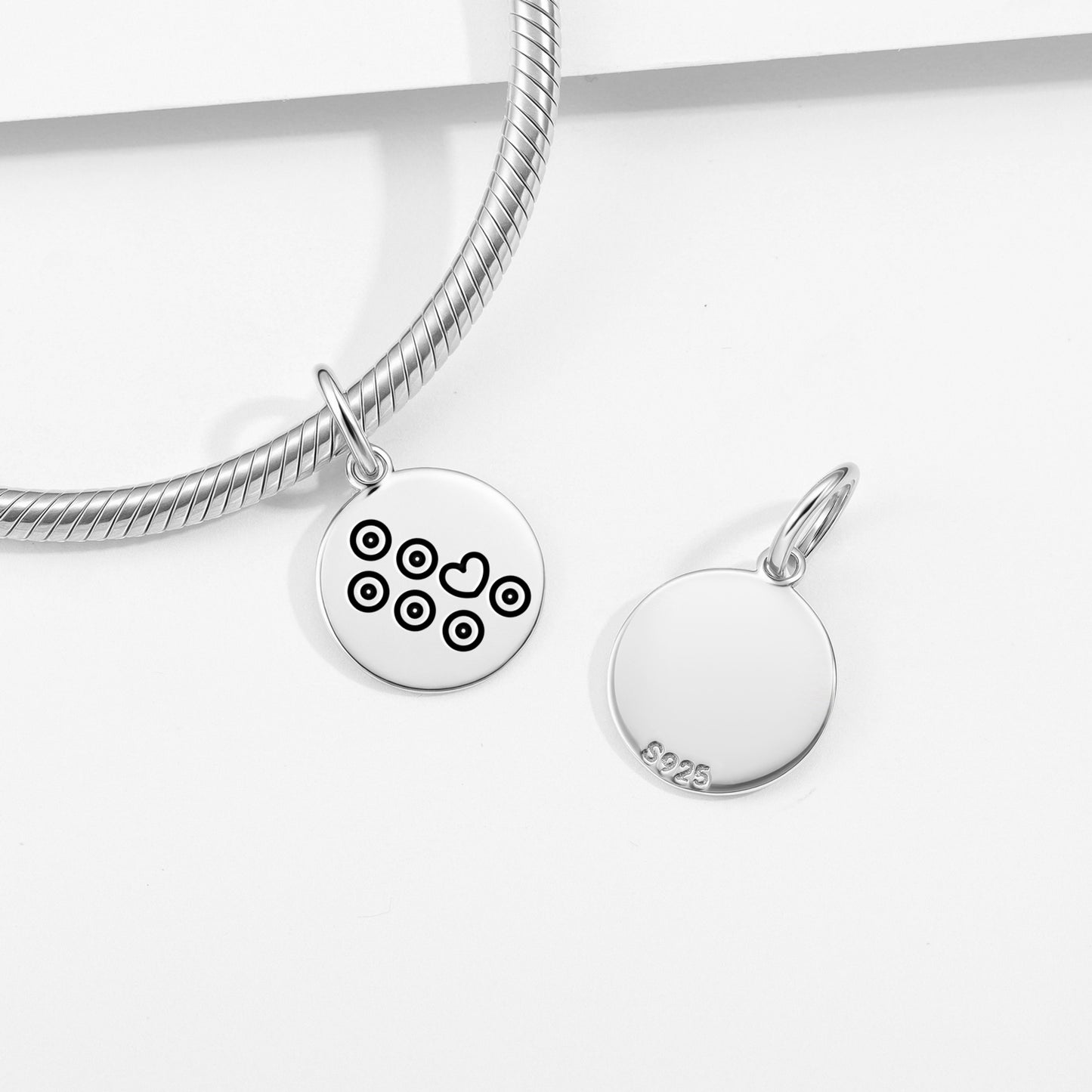 Seven Chakras Crop Circles Symbols Pendant Dangle Charm