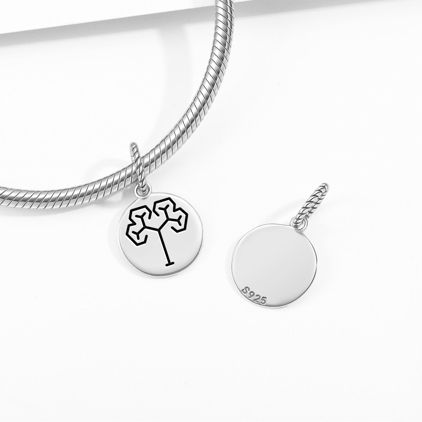 Golden Tree Crop Circles Symbols Pendant Dangle Charm