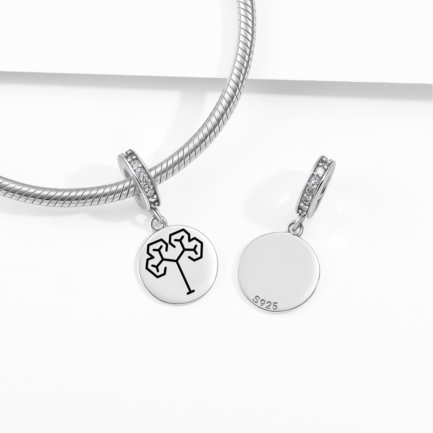 Golden Tree Crop Circles Symbols Pendant Dangle Charm