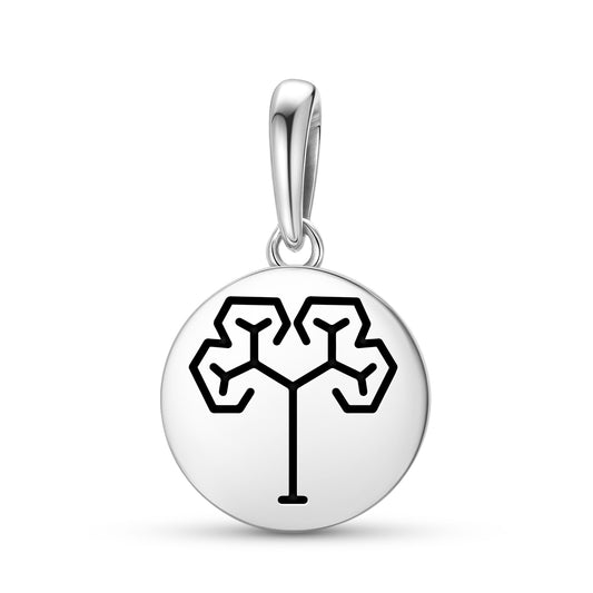 Golden Tree Crop Circles Symbols Pendant Dangle Charm