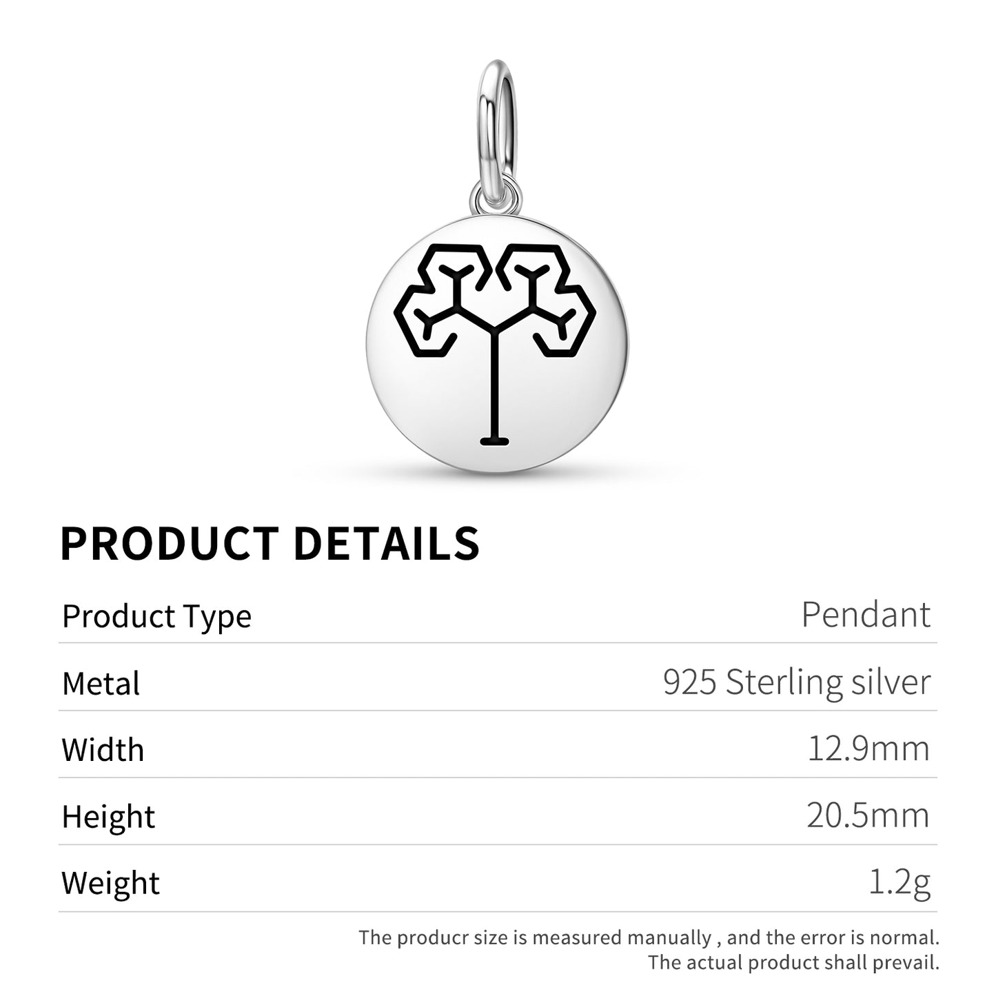 Golden Tree Crop Circles Symbols Pendant Dangle Charm