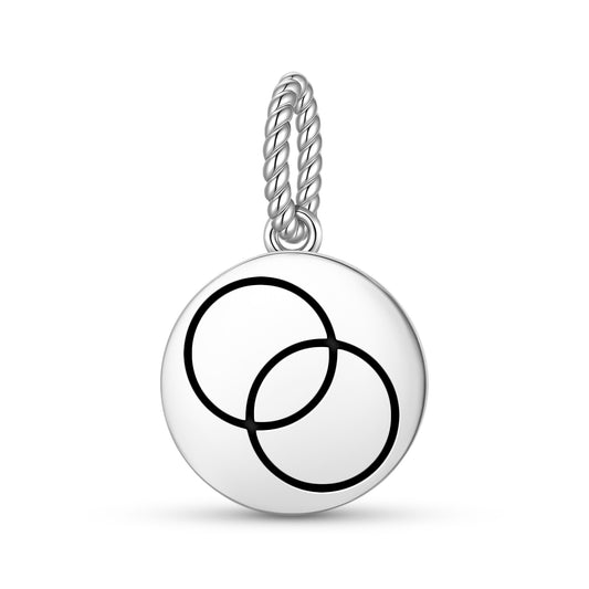 Dyad Vesica Pisces Crop Circles Symbols Pendant Dangle Charm