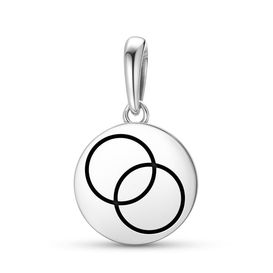 Dyad Vesica Pisces Crop Circles Symbols Pendant Dangle Charm