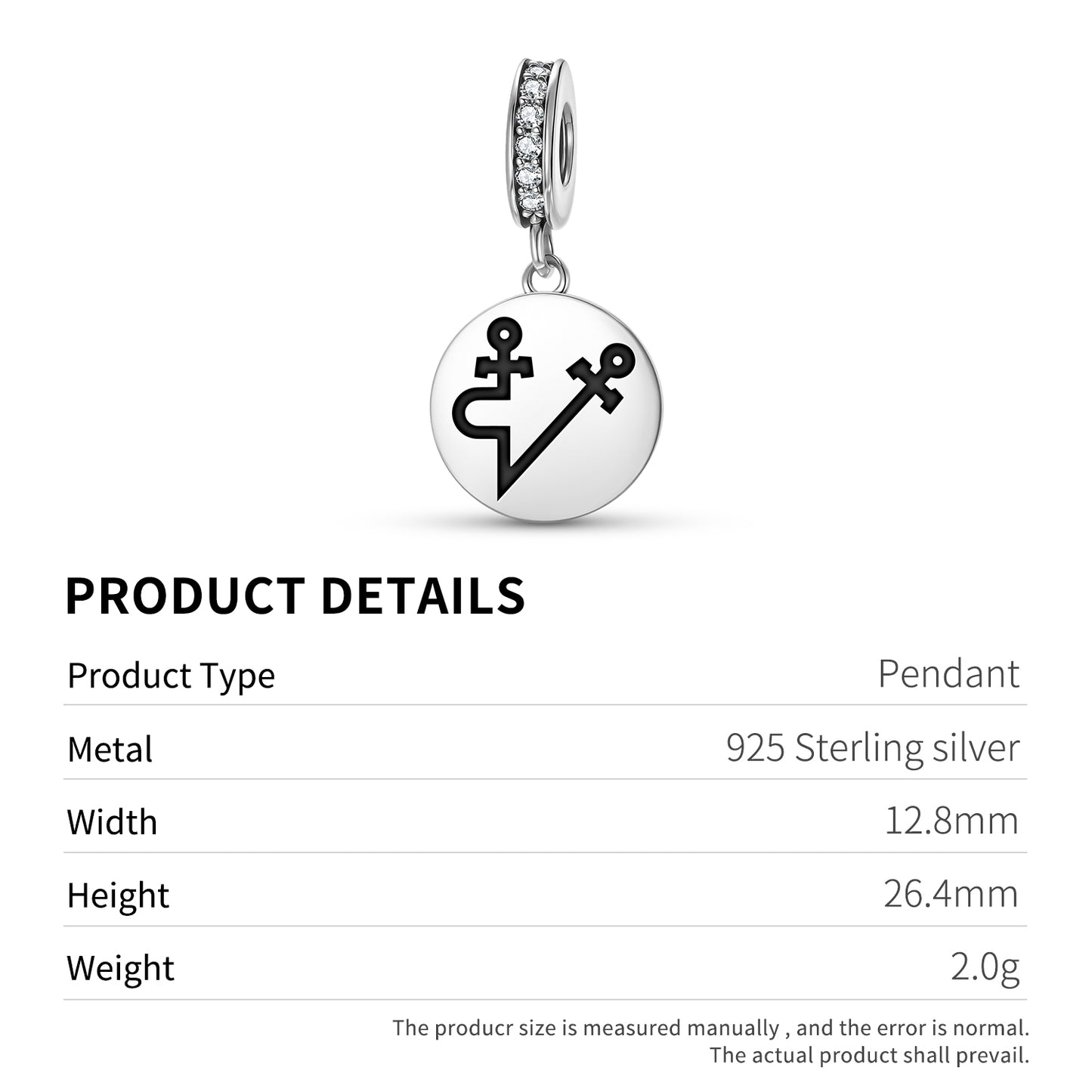 HAHAHEL Angels Symbols Pendant Dangle Charm