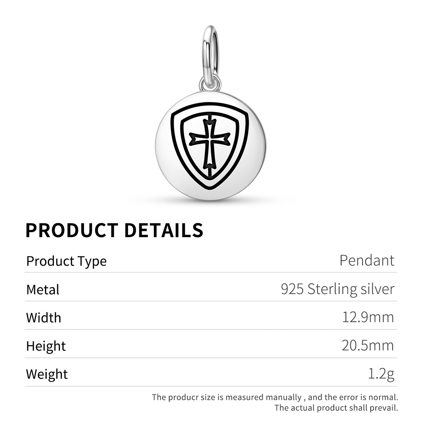 Templar Shield Templar Symbols Pendant Dangle Charm