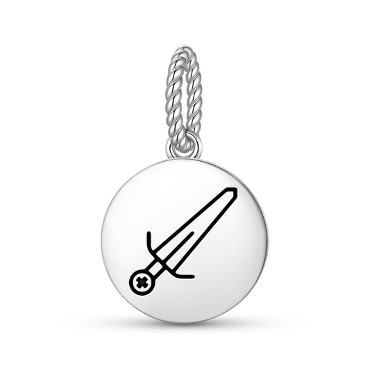 Templar Sword Templar Symbols Pendant Dangle Charm