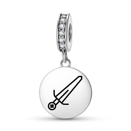 Templar Sword Templar Symbols Pendant Dangle Charm