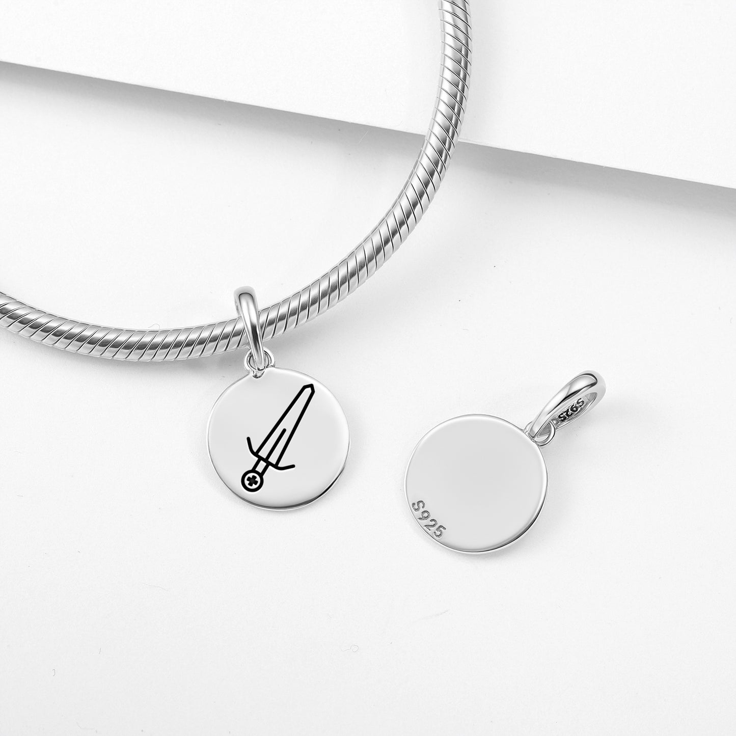 Templar Sword Templar Symbols Pendant Dangle Charm